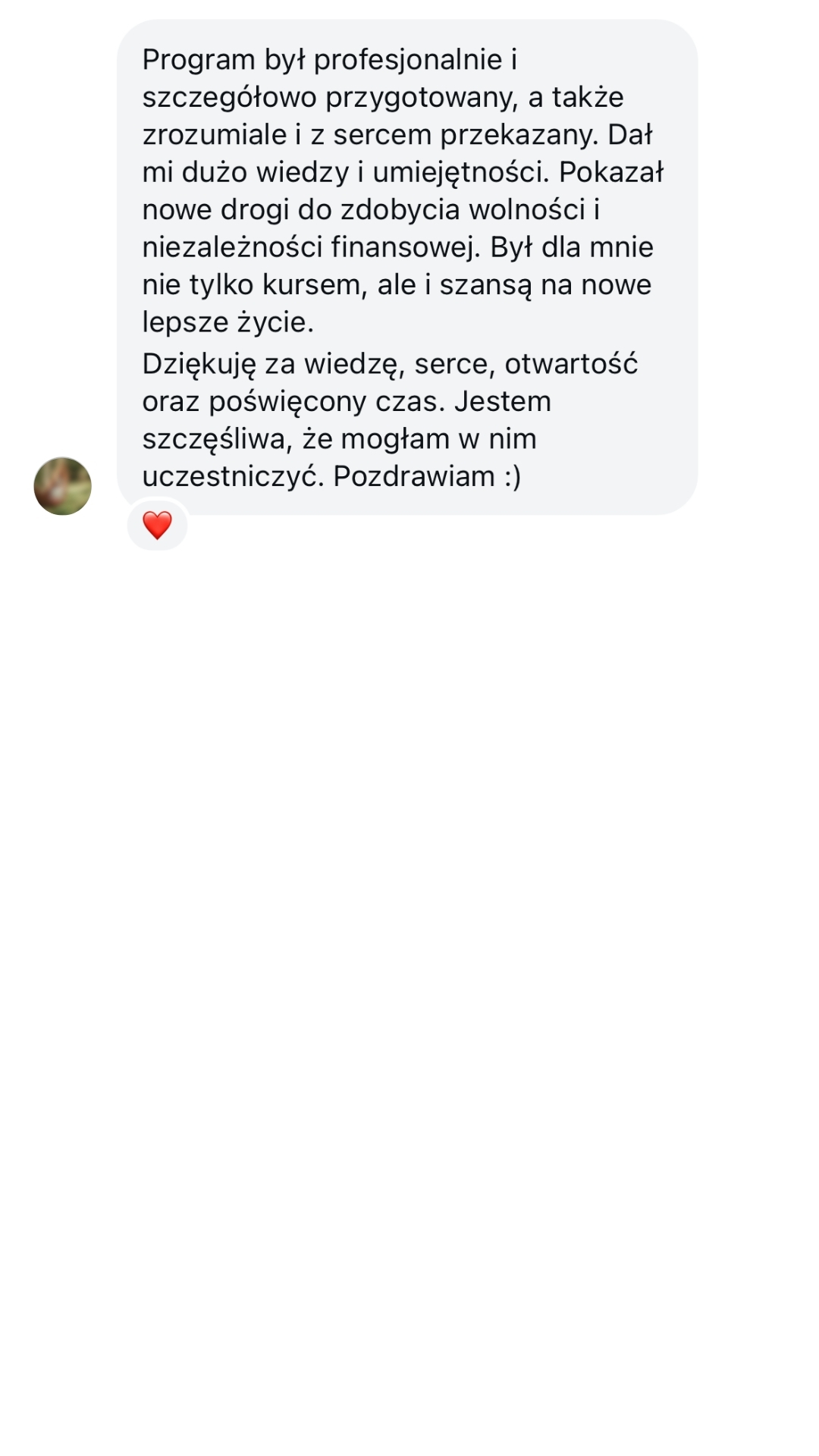 Komentarz kursanta FlipSTARTER+